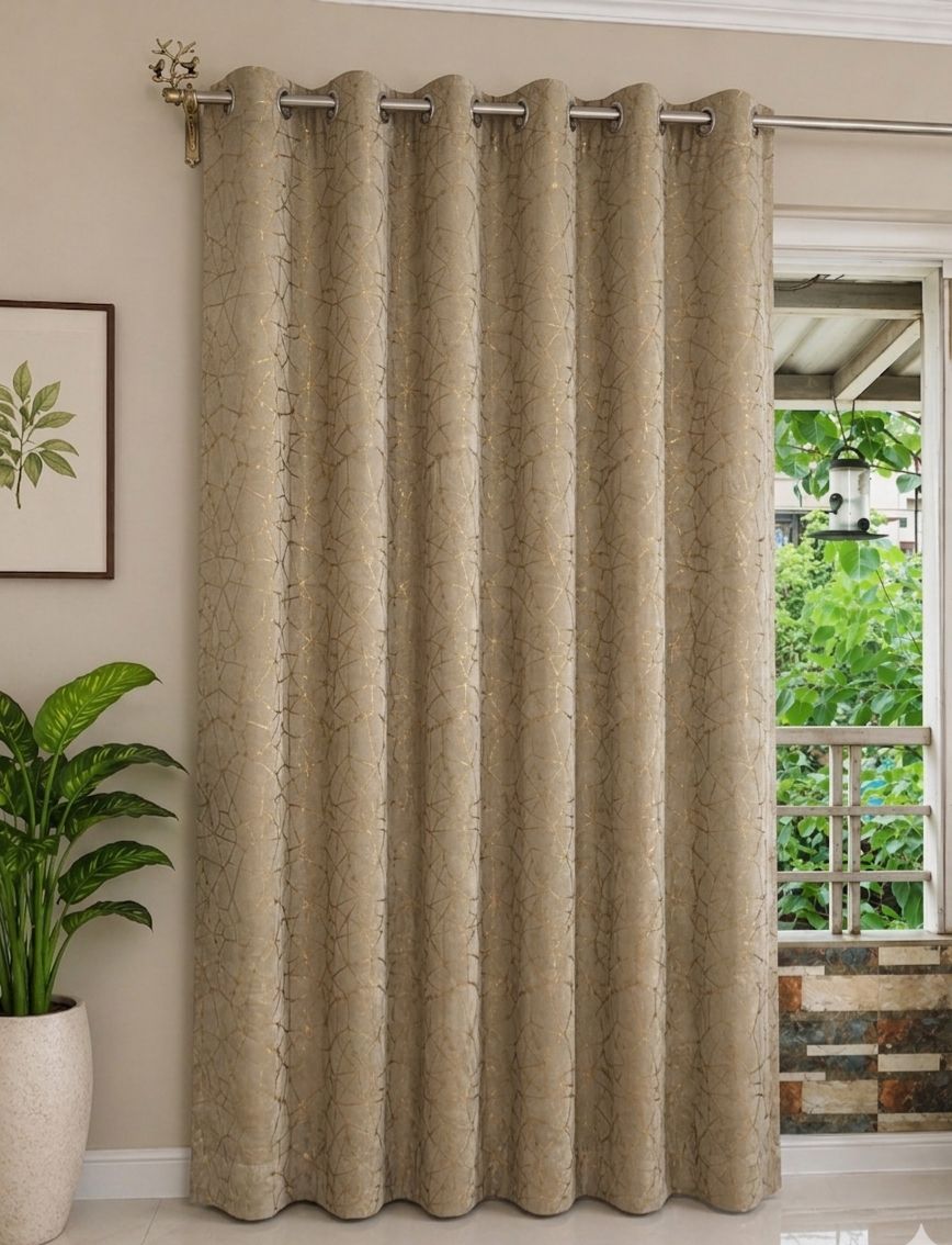 Chikoo color multi color curtain heavy blackout