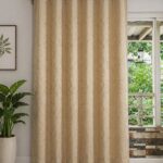 Champagne beige foil/Light sand foil heavy blackout curtain