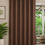 Brown color embosed Blackout curtain