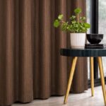Brown color embosed Blackout curtain