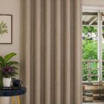 Cream color embose blackout curtain