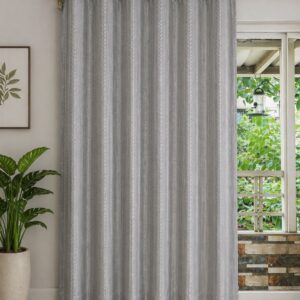 Grey color embose blackout curtain