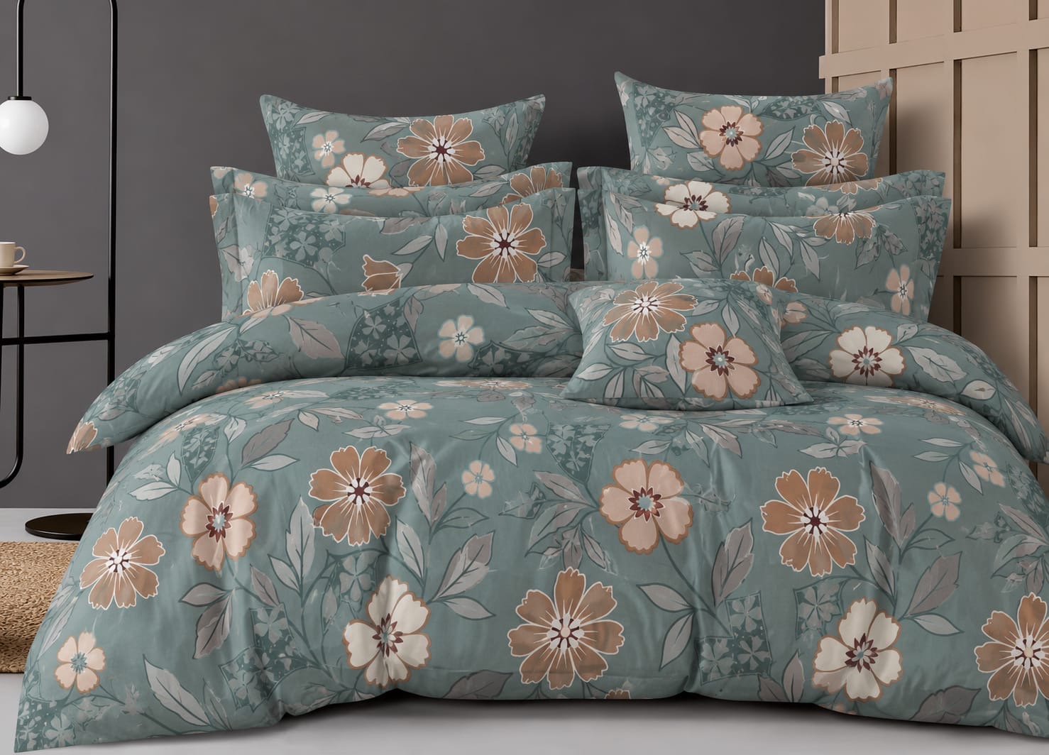 Printed floral bedsheet